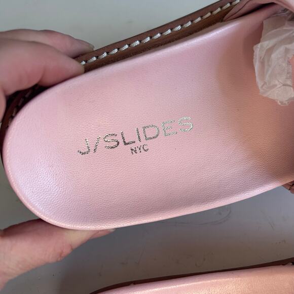 J/SLIDE slides size 6 pink leather flats Rocket - Picture 8 of 10